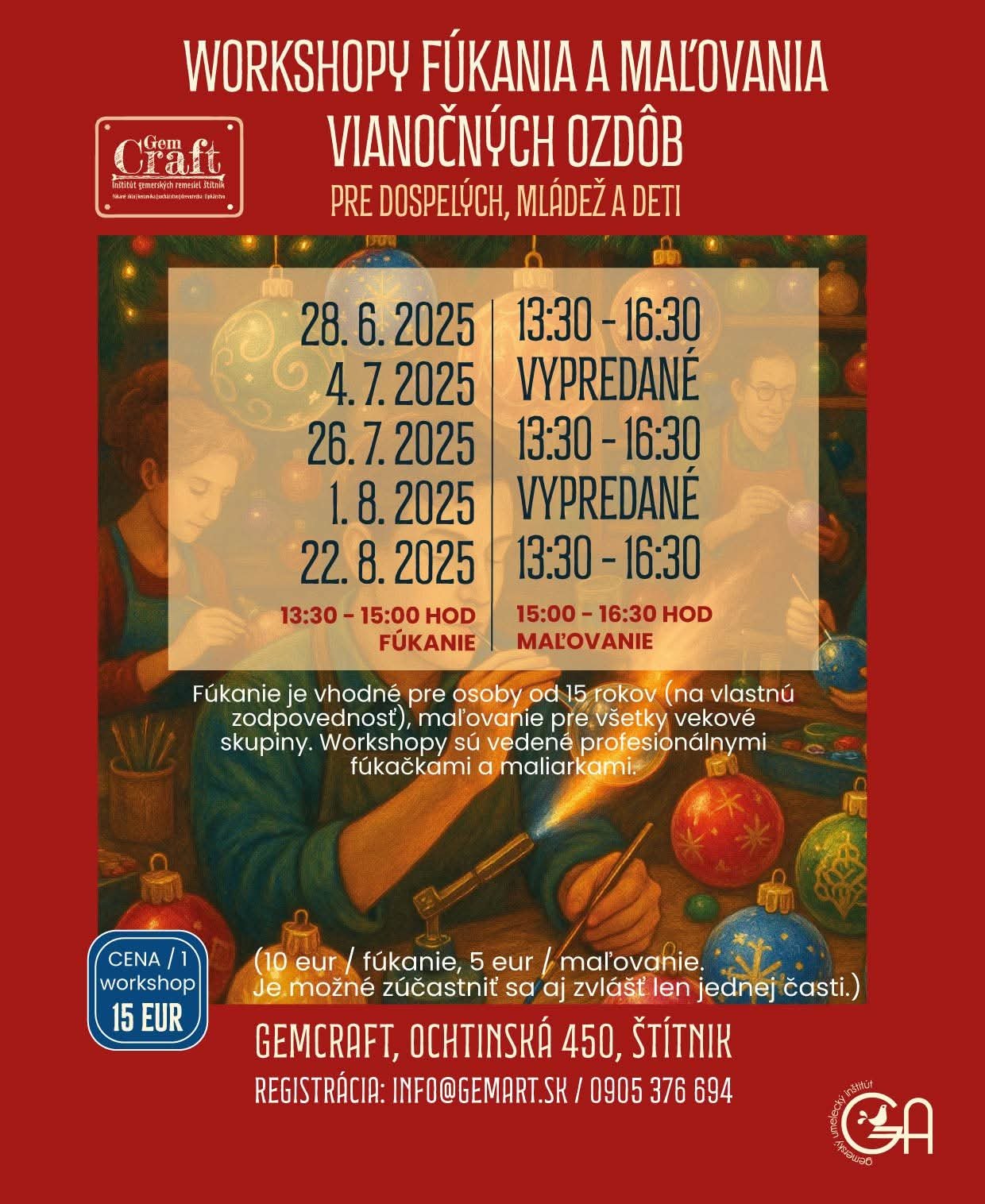 Fúkanie ozdôb workshopy plagát