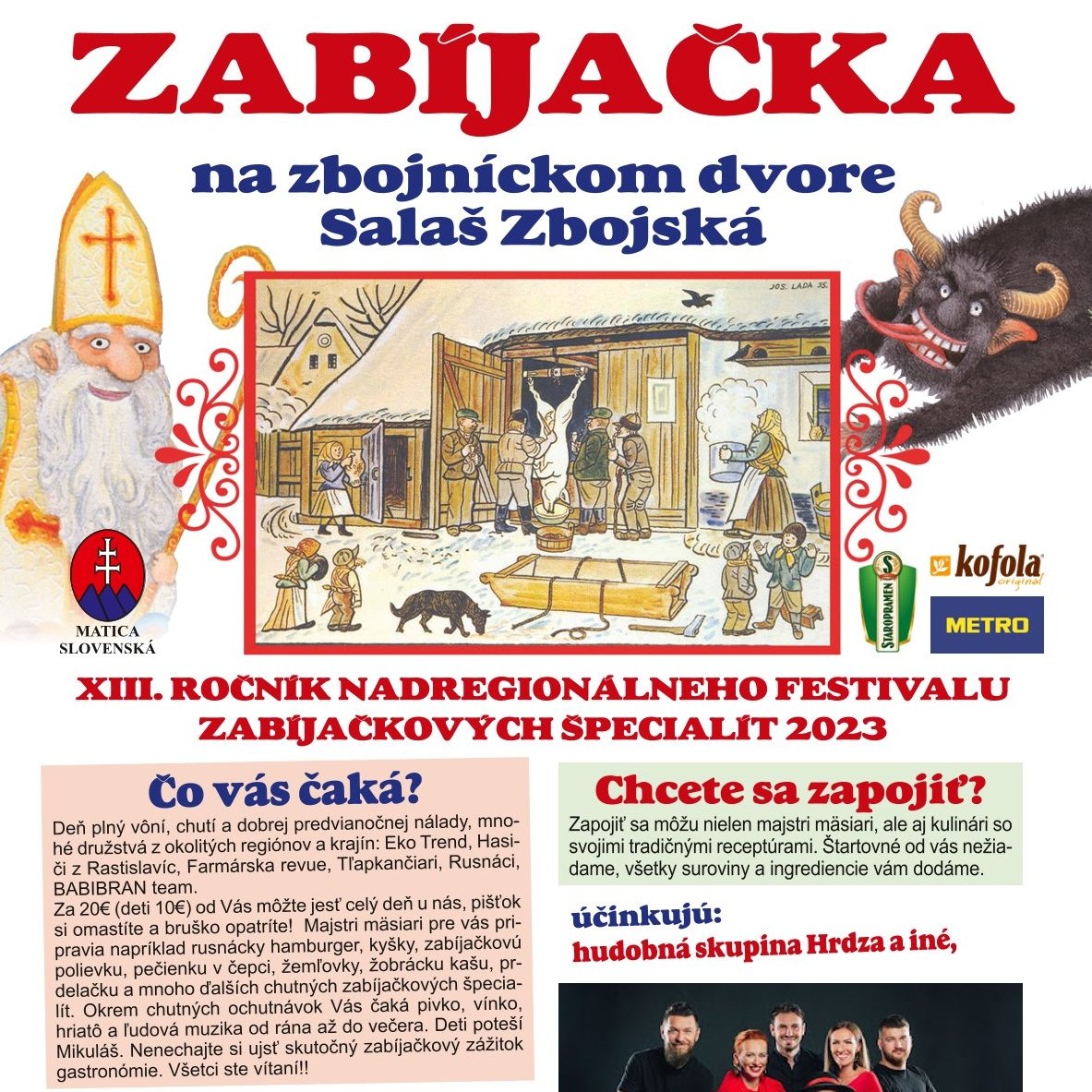 Zabíjačka na Zbojníckom dvore Salaš Zbojská