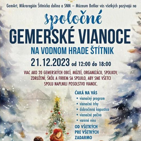 Spoločné GEMERSKÉ VIANOCE na Vodnom hrade Štítnik