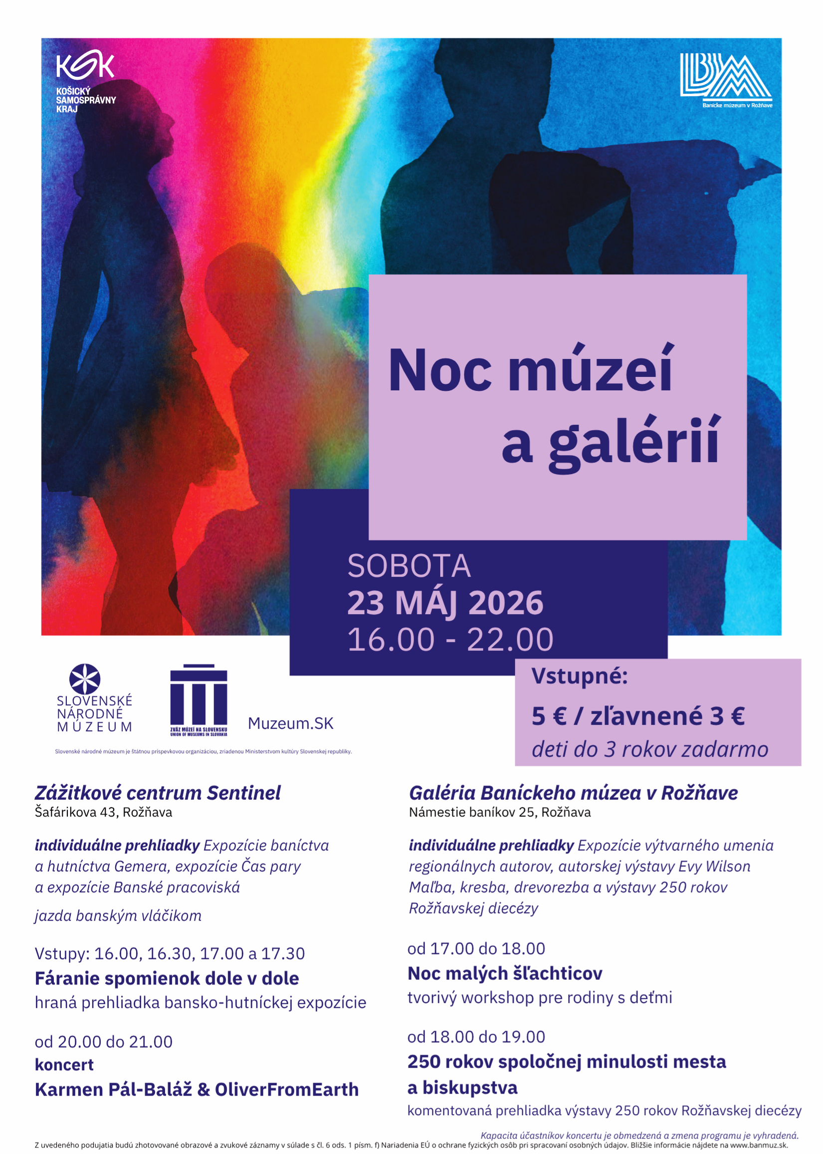 Plagát - Noc múzeí a galérií v Baníckom múzeu v Rožňave