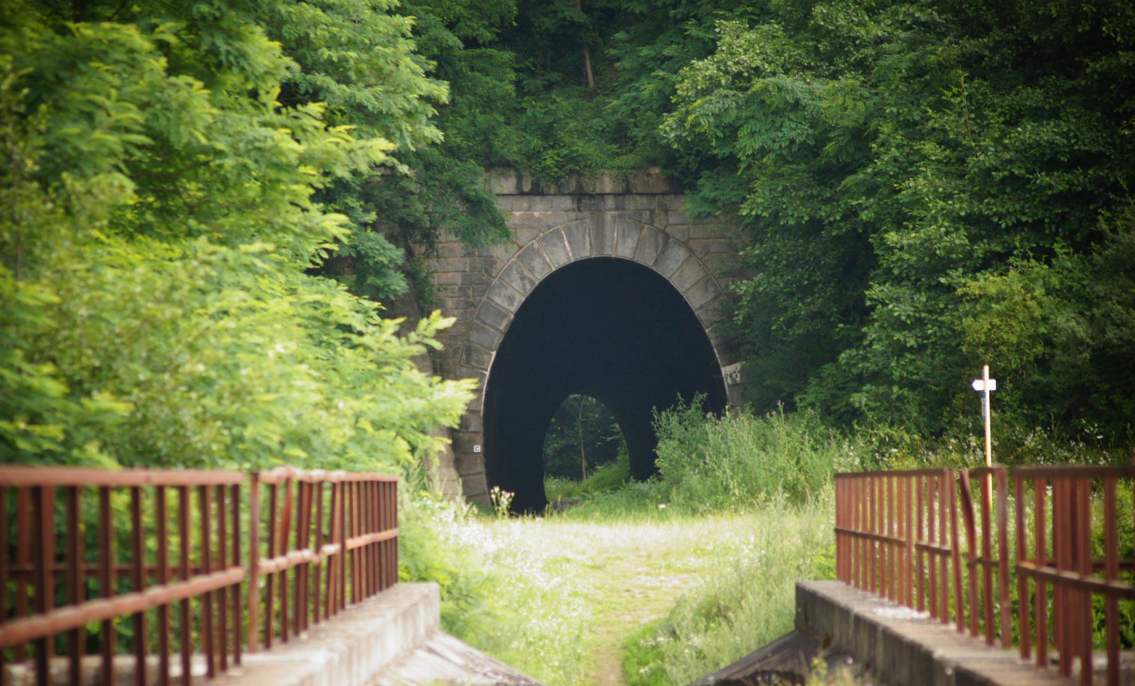 Pohľad na Koprášsky tunel z viaduktu
